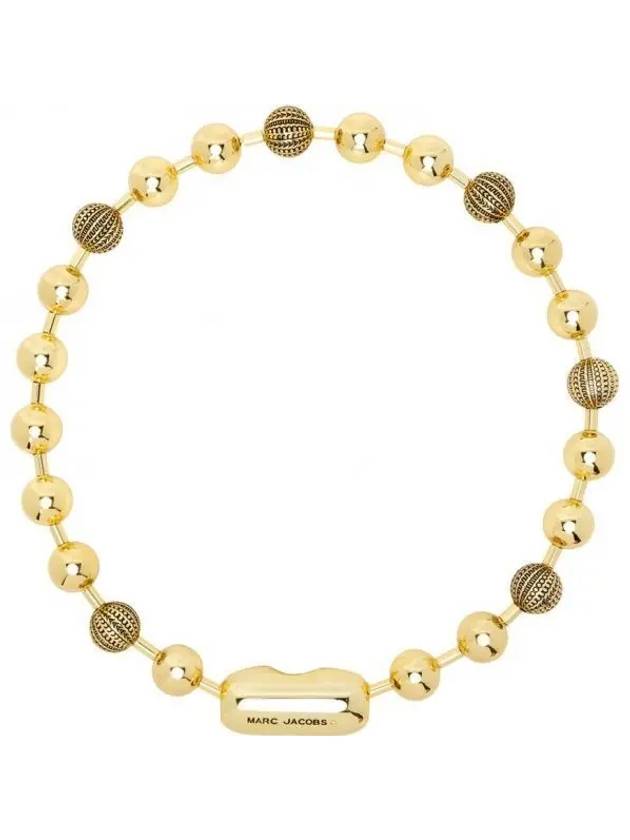 Gold Monogram Ball Chain Necklace 241190F023000 271753 1149164 - MARC JACOBS - BALAAN 1