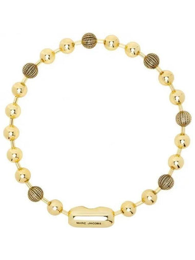 Gold Monogram Ball Chain Necklace 241190F023000 271753 1149164 - MARC JACOBS - BALAAN 1