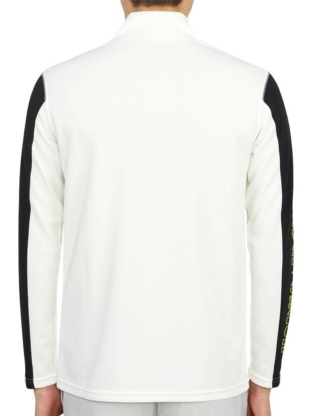 Men's Trans Half Zip Up Long Sleeve T-Shirt Offwhite - HORN GARMENT - BALAAN 5