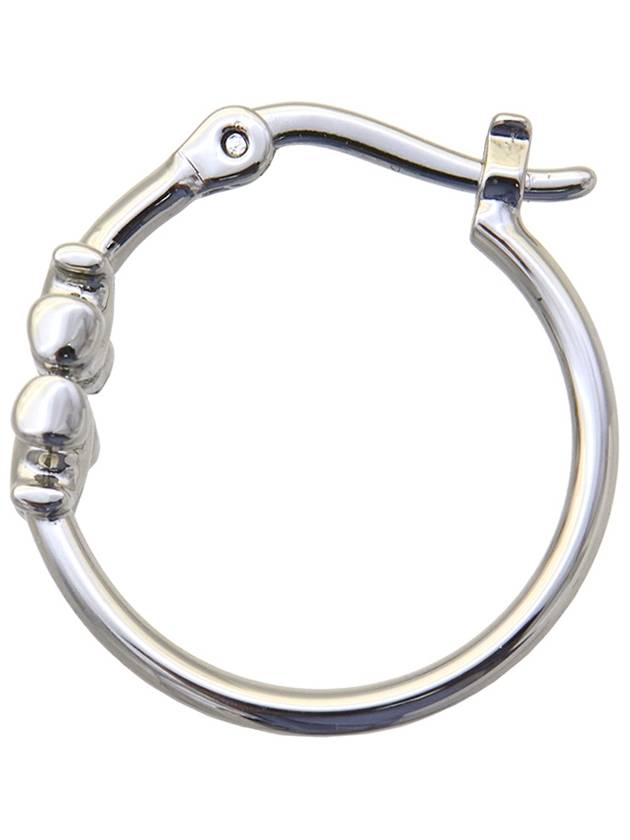 Eleanor Small Hoop Earrings Silver - TORY BURCH - BALAAN 4