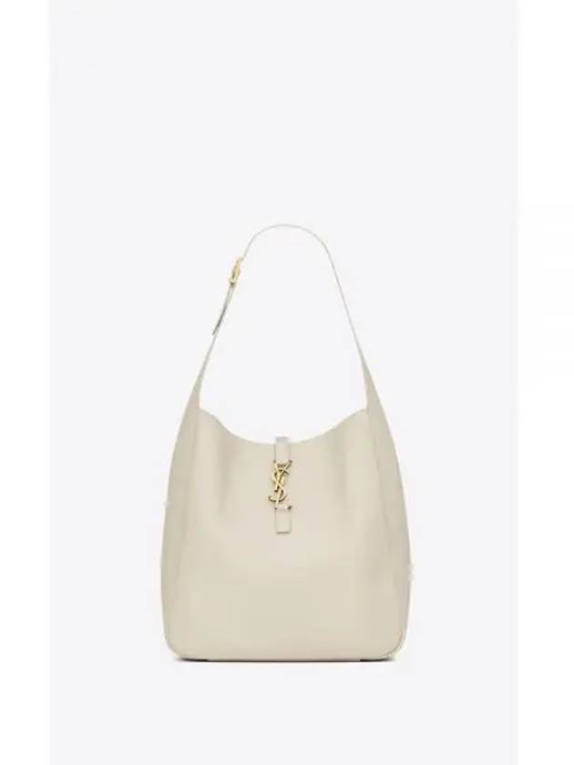 YSL shoulder bag leather Le 5a7 soft large bag Blanc bag 753837AAAUQ9207 - SAINT LAURENT - BALAAN 1