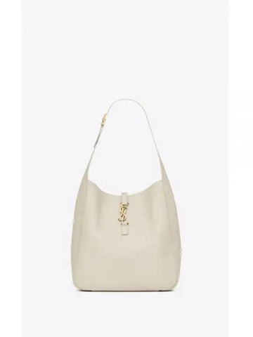 YSL shoulder bag leather Le 5a7 soft large bag Blanc bag 753837AAAUQ9207 - SAINT LAURENT - BALAAN 1