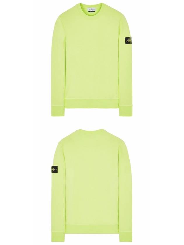 Wappen Patch Crew Neck Sweatshirt Neon Yellow - STONE ISLAND - BALAAN 5