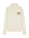 Men's Fox Head Patch Oversized Wool Turtleneck Ecru - MAISON KITSUNE - BALAAN 2