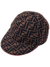 Fendirama Fabric Ball Cap Brown - FENDI - BALAAN.