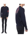 4 Bar Lobster Intarsia Wool Sweatshirt Navy - THOM BROWNE - BALAAN 3