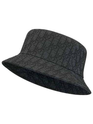 Jacquard Cotton Bucket Hat Black - DIOR - BALAAN 1