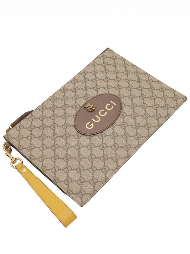 GG Supreme Canvas Neo Vintage Strap Pouch Clutch - GUCCI - BALAAN 4