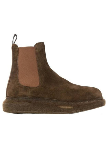 Men's Hybrid Chelsea Boots Brown - ALEXANDER MCQUEEN - BALAAN.