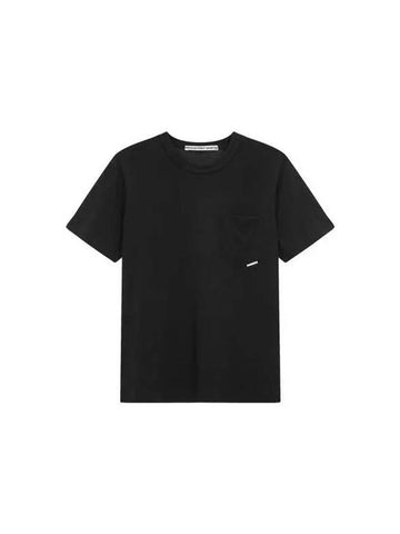 UNISEX Short Sleeve Pocket T Shirt Black - ALEXANDER WANG - BALAAN 1