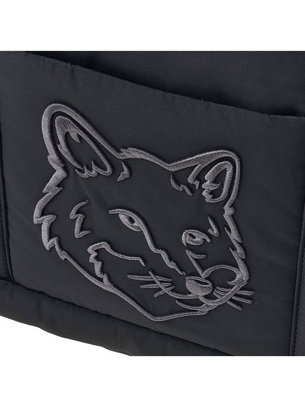 Fox Head Medium Puffer Tote Bag Black - MAISON KITSUNE - BALAAN 7