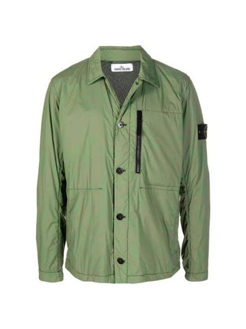 Skin Touch Nylon Garment Dyed Jacket Green - STONE ISLAND - BALAAN 1