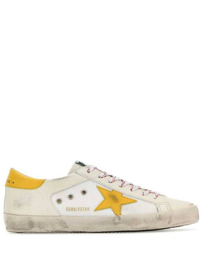 Superstar Leather Mesh Low Top Sneakers Yellow White - GOLDEN GOOSE - BALAAN 2