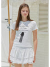 LACE RIBBON T SHIRT WHITE - ANOETIC - BALAAN 5