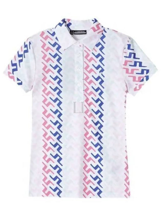 Women's Hailey Print PK Shirt - J.LINDEBERG - BALAAN 2