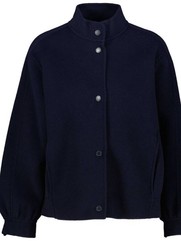 Agitare Wool Bomber Jacket Navy - MAX MARA - BALAAN 6