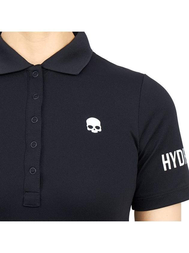 Women's Golf Picket Logo Short Sleeve PK Shirt Black - HYDROGEN - BALAAN 10