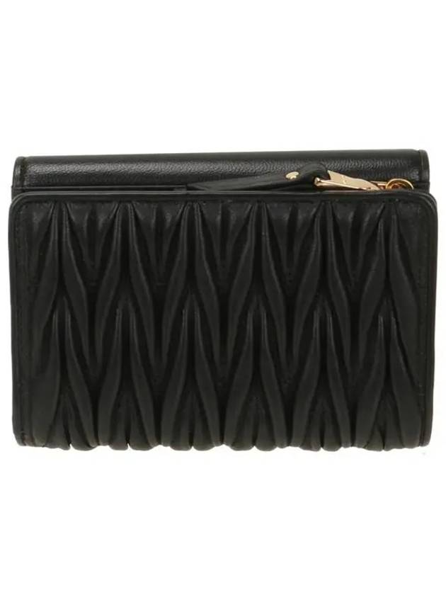 Materasse Nappa Leather Half Wallet Black - MIU MIU - BALAAN 4