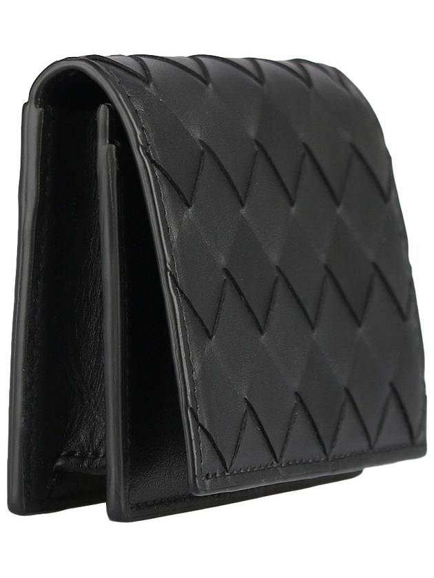 Intrecciato Folding Card Wallet Black - BOTTEGA VENETA - BALAAN 4