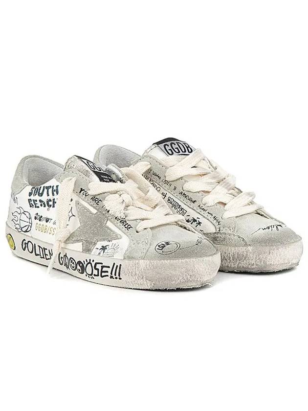 Superstar Lettering Suede Low Top Sneakers White Grey - GOLDEN GOOSE - BALAAN 2