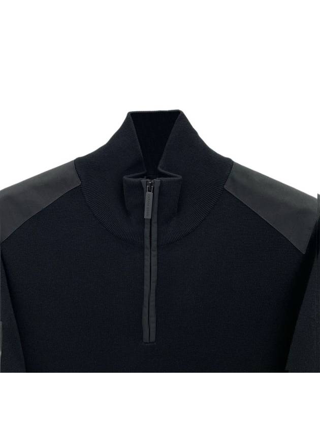 Men's Stormont Half Zip-Up Knit Top Black - CANADA GOOSE - BALAAN 4