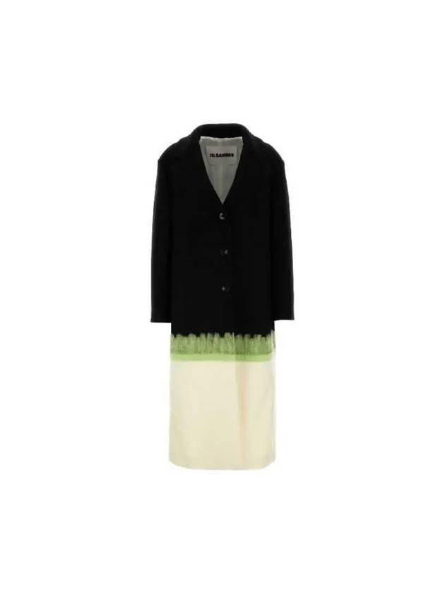 Contrast Hem Single Coat Black - JIL SANDER - BALAAN 2