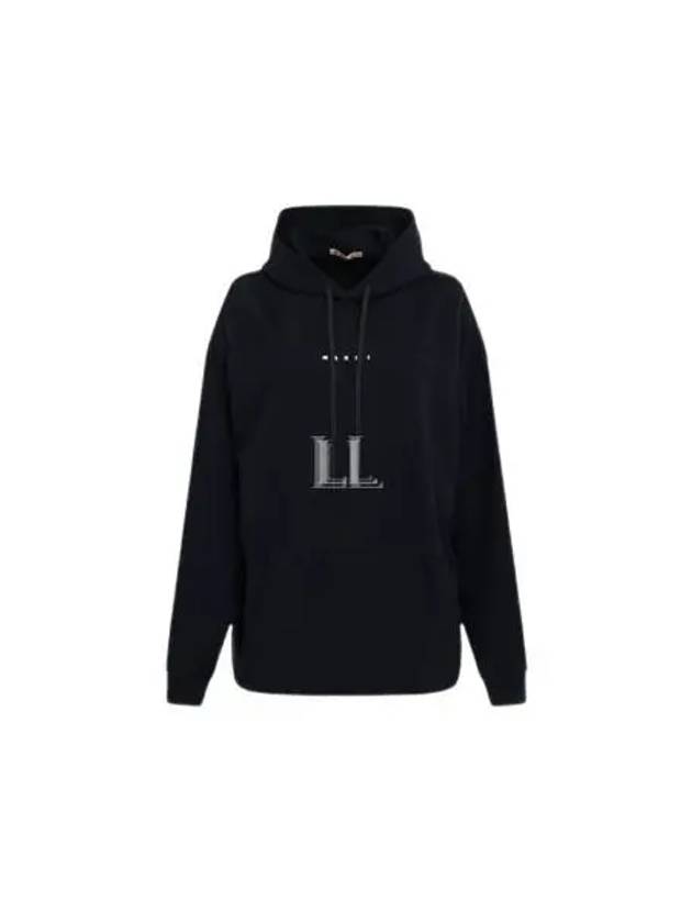 Logo Print Hooded Top Black - MARNI - BALAAN 2