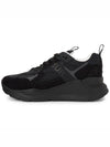 Leather Suede Leather Low Top Sneakers Black - BURBERRY - BALAAN 5