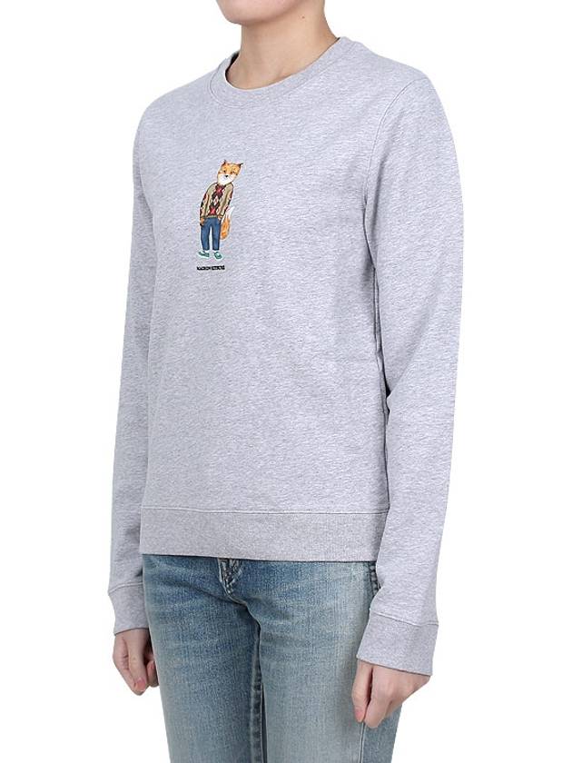 Women's Dress Fox Printing Sweatshirt Grey - MAISON KITSUNE - BALAAN 4