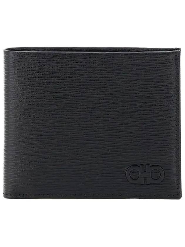 Gancini Half Wallet Black - SALVATORE FERRAGAMO - BALAAN 3