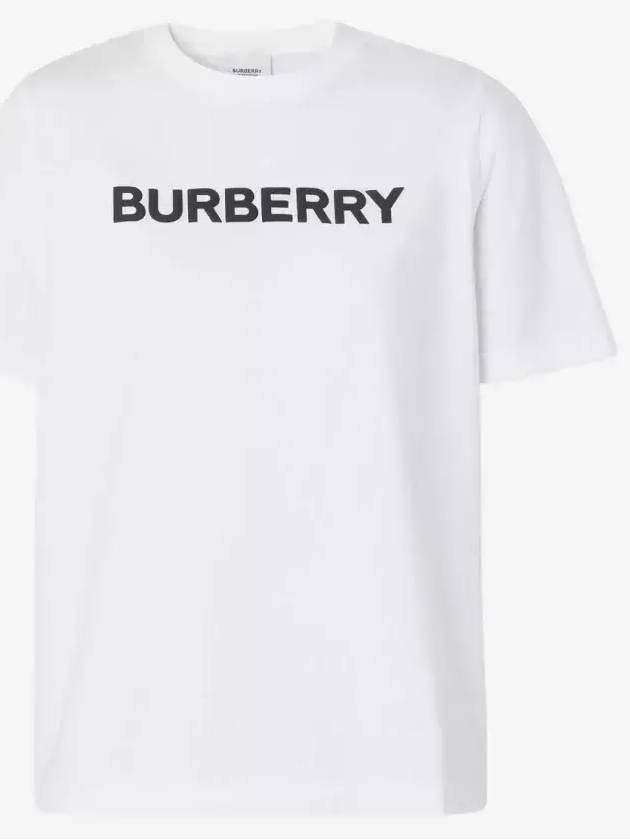 Logo Print Cotton Short Sleeve T-Shirt White - BURBERRY - BALAAN 2