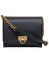 Trifolio Chain Shoulder Bag Black - SALVATORE FERRAGAMO - BALAAN 3