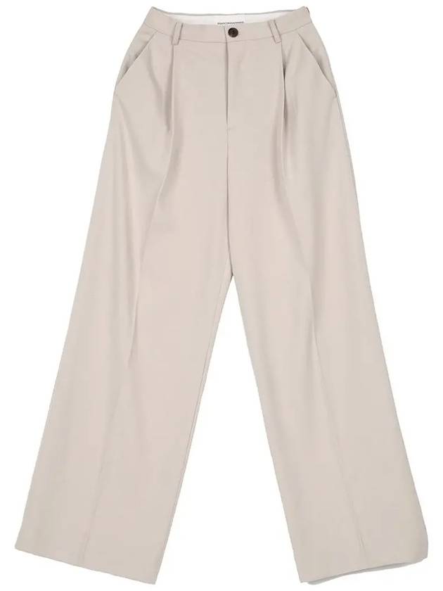 Classic onetuck maxi wide slacks_light beige - HARDCORE HAPPINESS - BALAAN 3