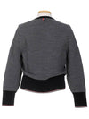 crewet striped knit top navy - THOM BROWNE - BALAAN.