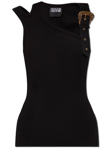 Versace Jeans Couture Ribbed Tank Top, Women's, Black - VERSACE - BALAAN 1