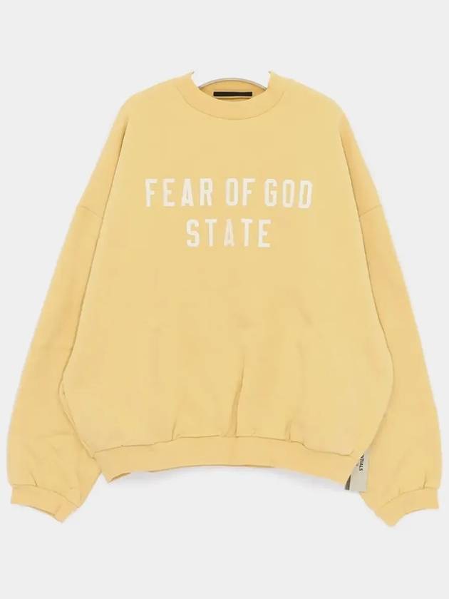 Essential Heavy Fleece Crewneck Sweatshirt Amber - FEAR OF GOD - BALAAN 4