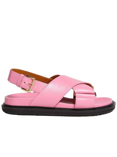 Fussbett Leather Sandals Pink - MARNI - BALAAN 2