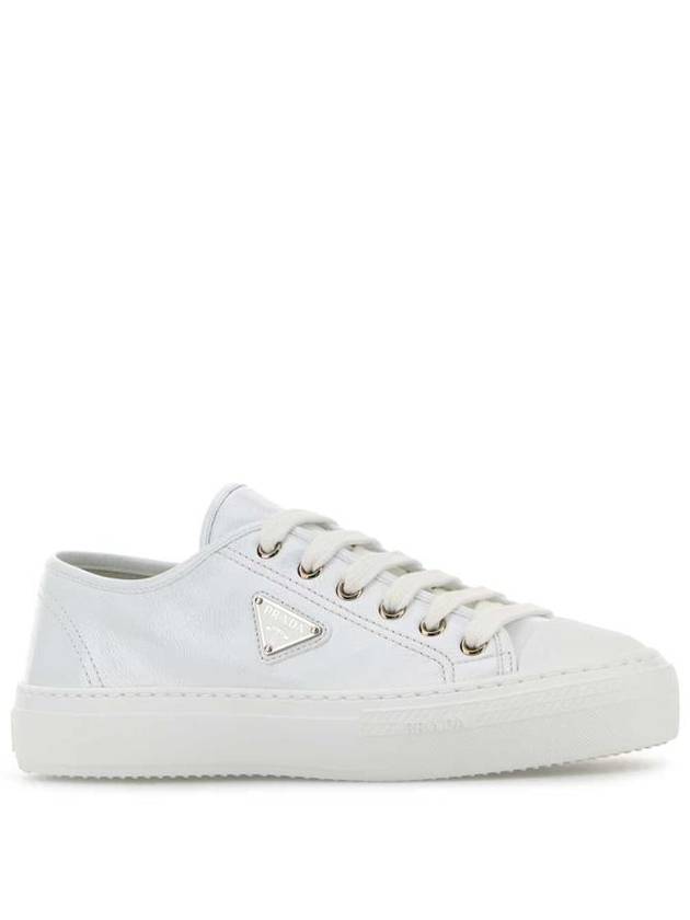 Naplak Leather Low Top Sneakers White - PRADA - BALAAN 3