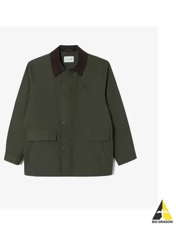 Men s hunting jacket dark khaki - LACOSTE - BALAAN 1