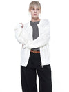 Punching knit zip up cardigan white - CHANCE'S NOI - BALAAN 2