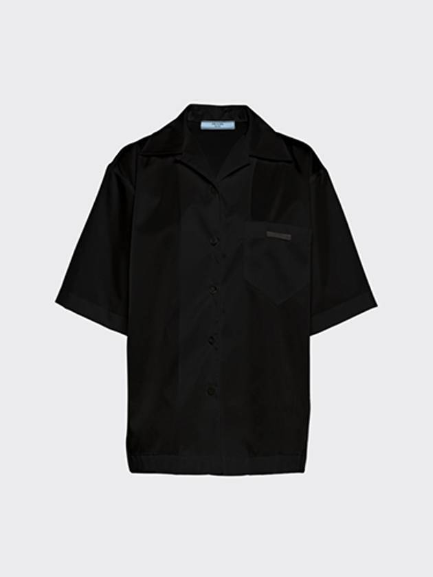 ReNylon Gabardine Short Sleeve Shirt Black 240691 1WQ8 F0002_44 - PRADA - BALAAN 1