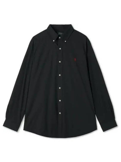 Custom fit poplin shirt black - POLO RALPH LAUREN - BALAAN 2