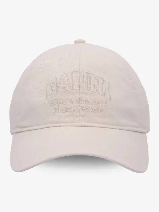 Embroidered Logo Ball Cap Ivory - GANNI - BALAAN 2