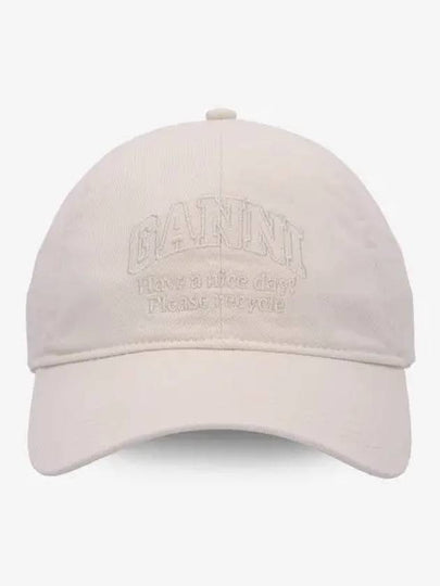 Embroidered Logo Ball Cap Ivory - GANNI - BALAAN 2