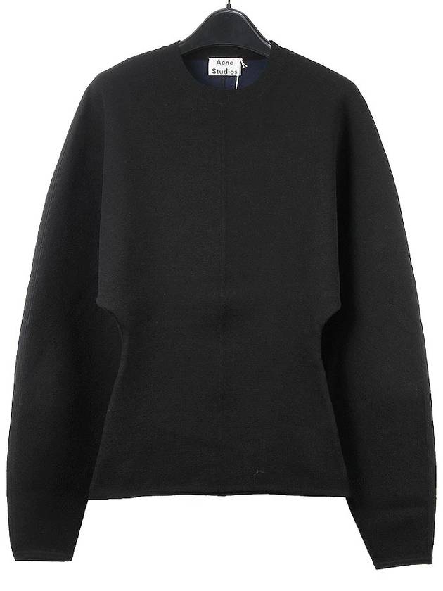 Women's Konstanza Compact Wool Knit Top Black - ACNE STUDIOS - BALAAN 1