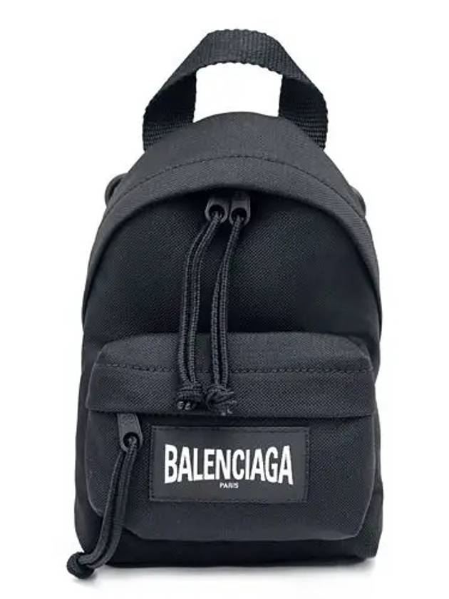 Logo Patch Mini Backpack Cross Bag Black - BALENCIAGA - BALAAN 3