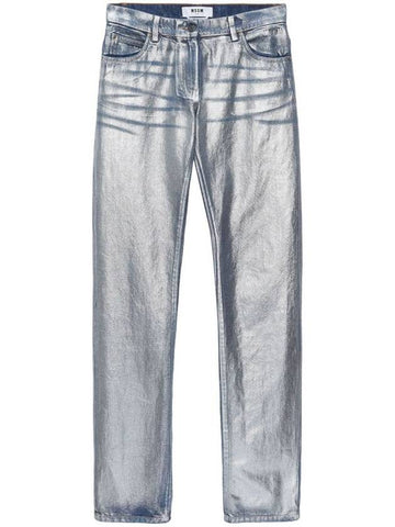 Msgm Metallic Effect Jeans Clothing - MSGM - BALAAN 1