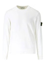 Wappen Patch Crew Neck Sweatshirt White - STONE ISLAND - BALAAN 3