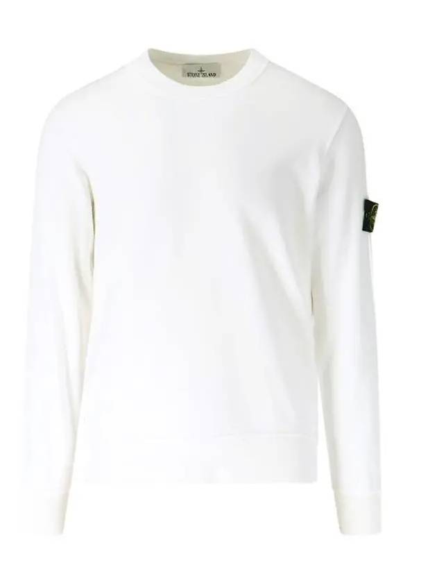 Wappen Patch Crew Neck Sweatshirt White - STONE ISLAND - BALAAN 3