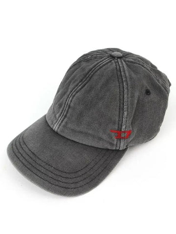 Denim Hat Baseball Cap Dark Gray A09039 0DMAZ - DIESEL - BALAAN 1